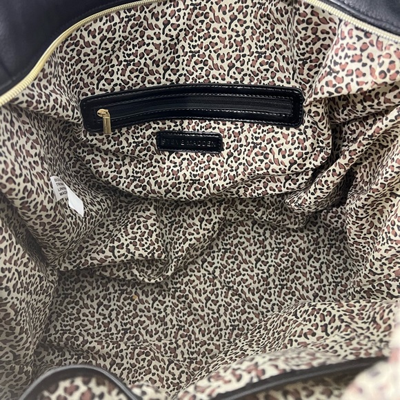 Steve Madden Black Bag- Leopard Print Interior - Picture 8 of 10